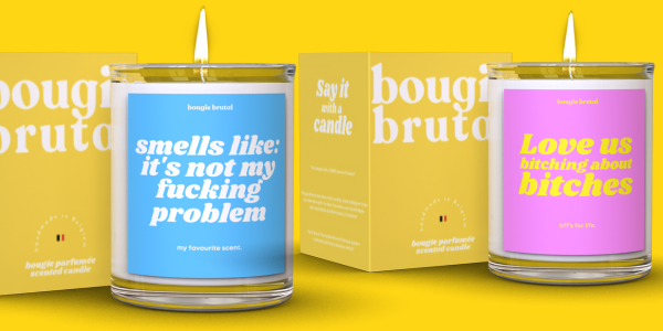 Bougie Brutal geurkaars grappige tekst quote bougie parfumée idees cadeaux geschenkidee kaarsen candles bougies
